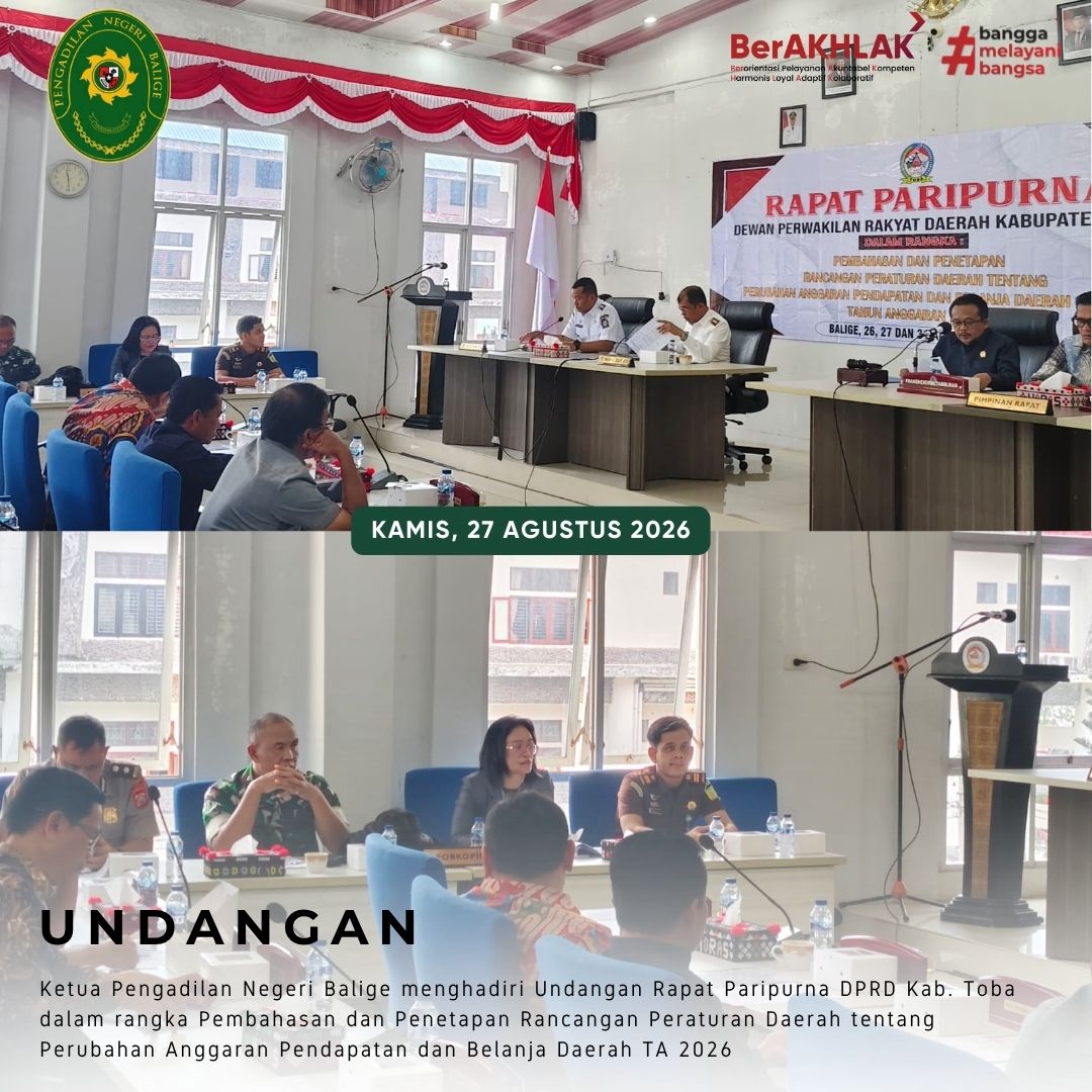 Undangan Rapat Paripurna DPRD Kab, Toba